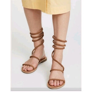 Free people wire gladiator sandals lace minimalist adjustable women SZ 10-11
